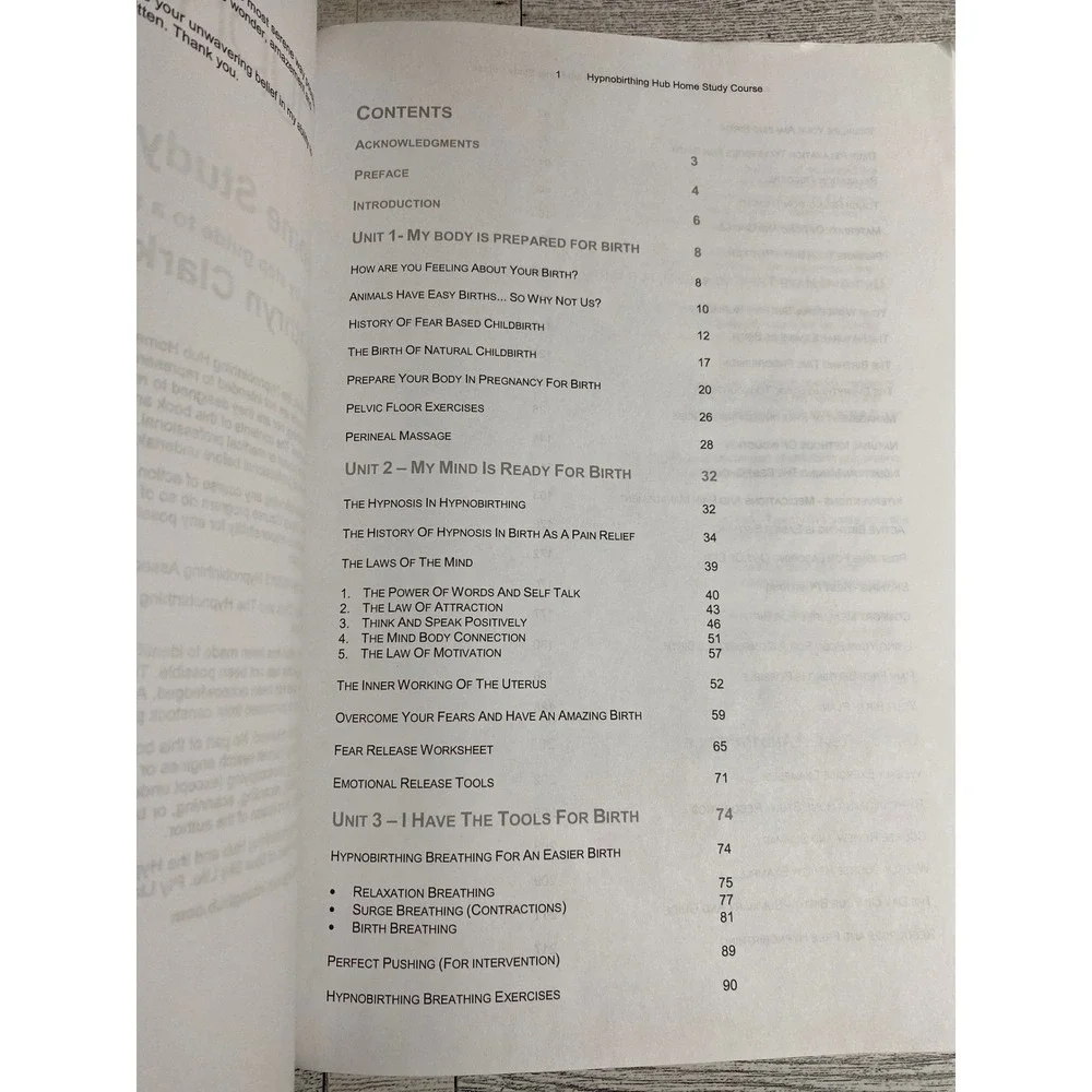 Hypnobirthing Home Study Course Manual Kathryn Clark 2016 Pregnancy‎ Birth Guide